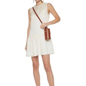 Cami NYC Silk-jacquard Mini Dress Ivory